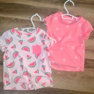 2 Cat and Jack Tops size 2T